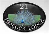 peacock-address-plaque